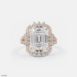 Leaf Crown Solitaire Diamond Rings 9K Rose Gold