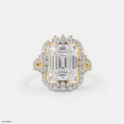 Leaf Crown Solitaire Diamond Rings 14K Yellow Gold