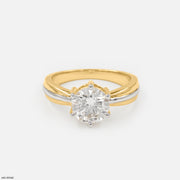 Dual Tone Radiance Ring 18K Yellow Gold