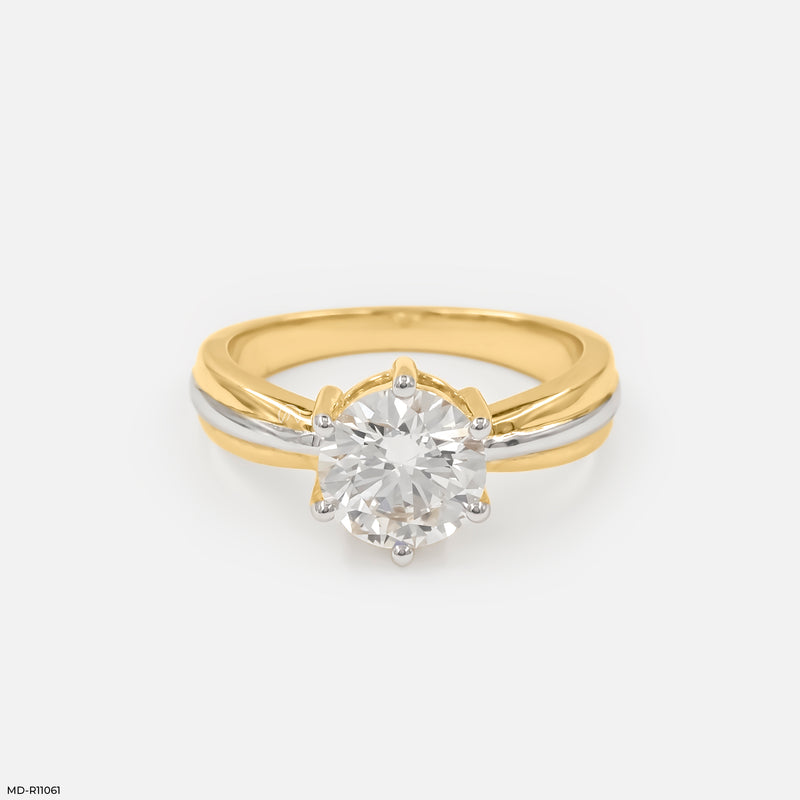 Dual Tone Radiance Ring 14K White Gold