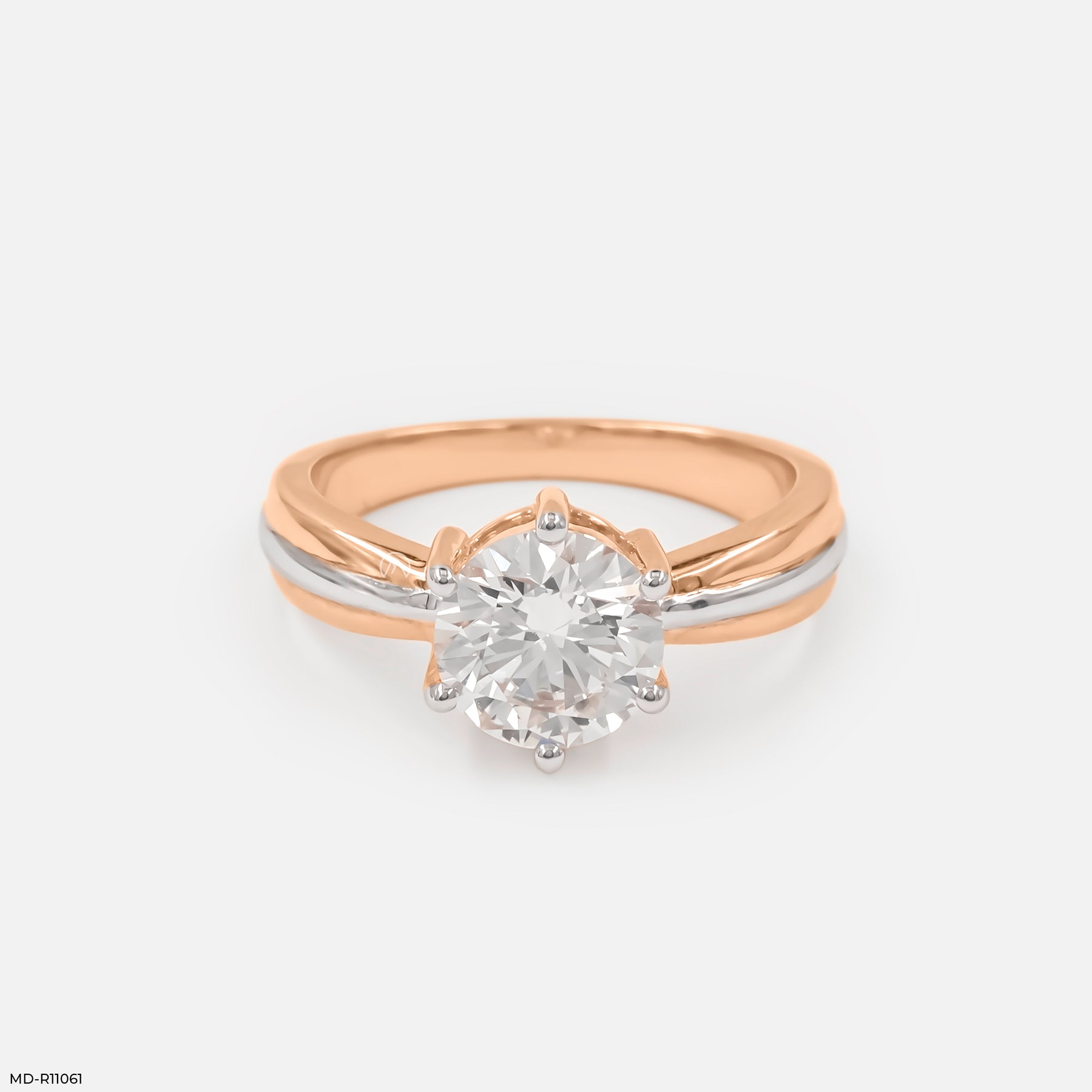 Dual Tone Radiance Ring 9K Yellow Gold
