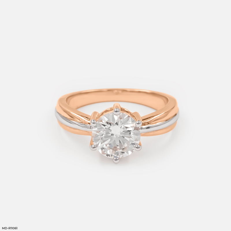 Dual Tone Radiance Ring 14K White Gold