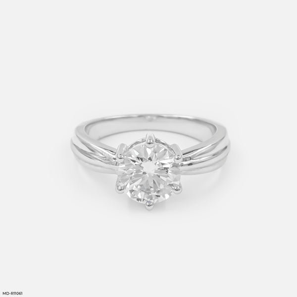 Dual Tone Radiance Ring Platinum 950
