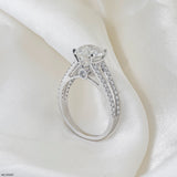 Embrace Round Solitaire Ring 14K White Gold