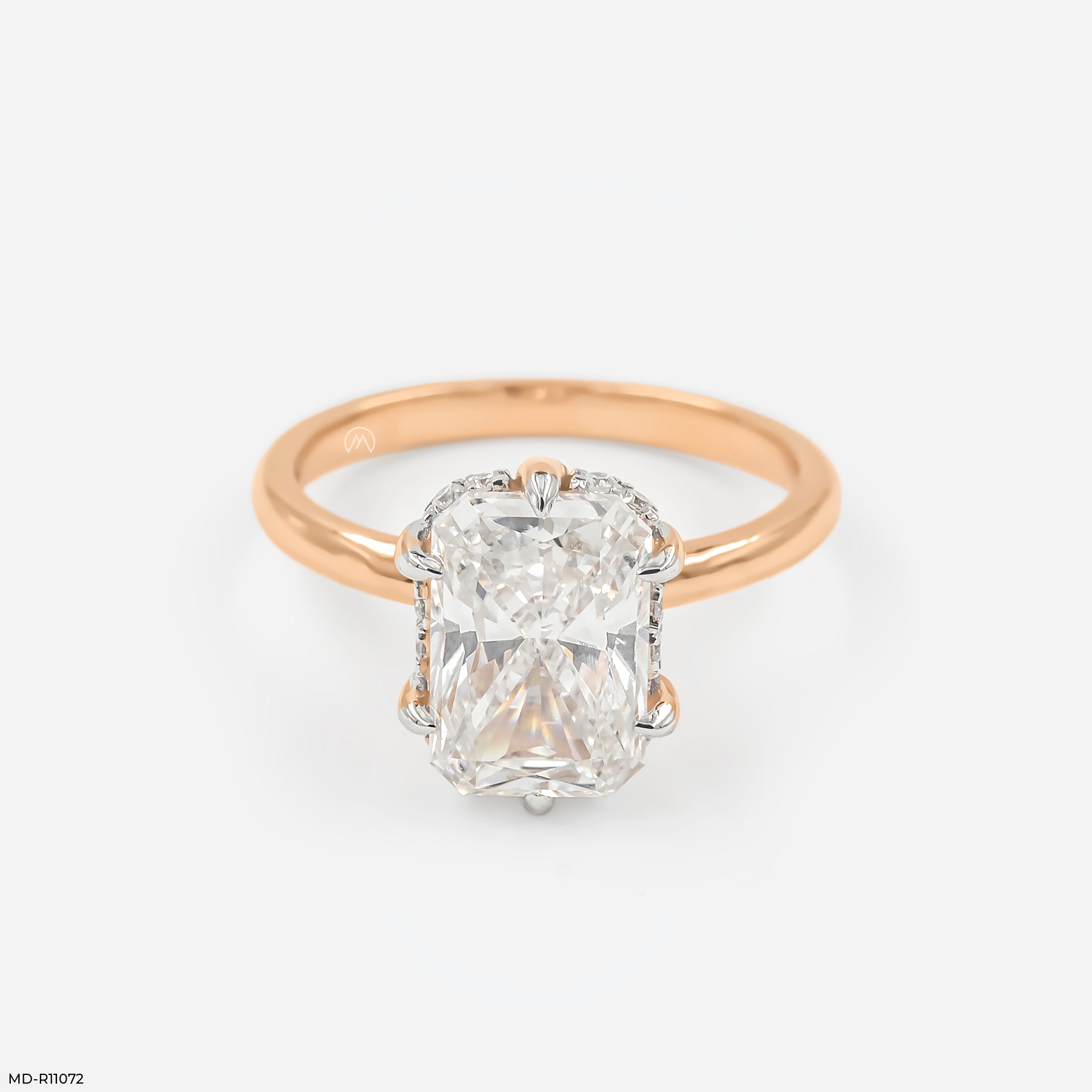 Modern Elegance Radiant Ring 14K Yellow Gold