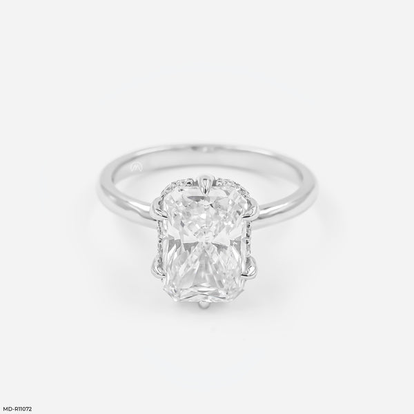 Modern Elegance Radiant Ring Platinum 950