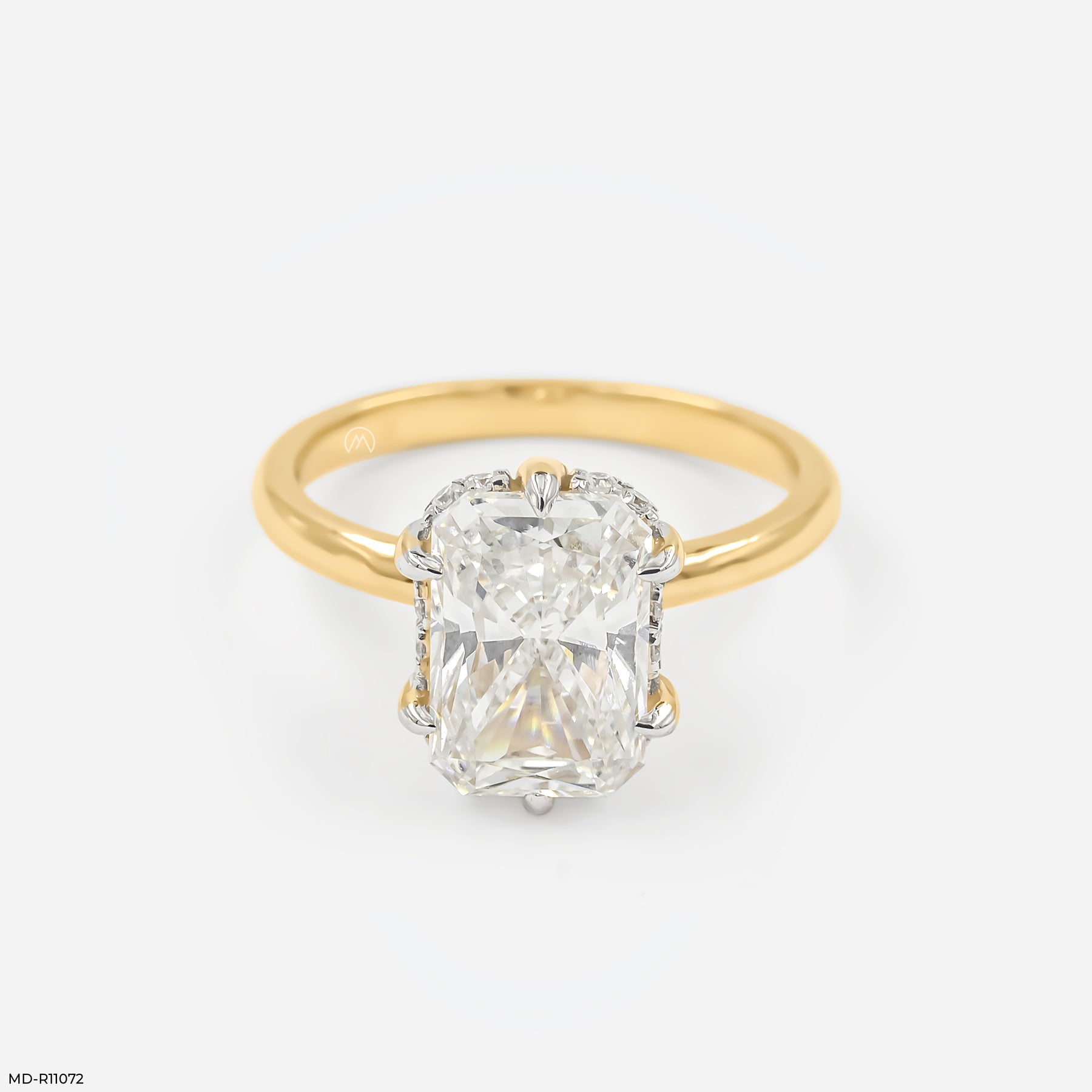 Modern Elegance Radiant Ring 14K Yellow Gold