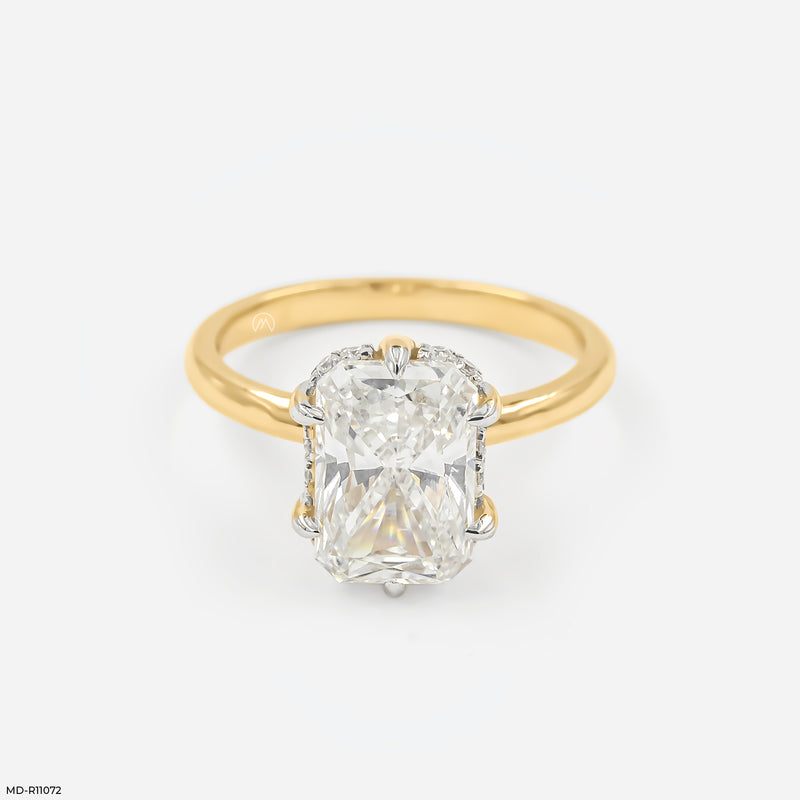Modern Elegance Radiant Ring 14K Yellow Gold
