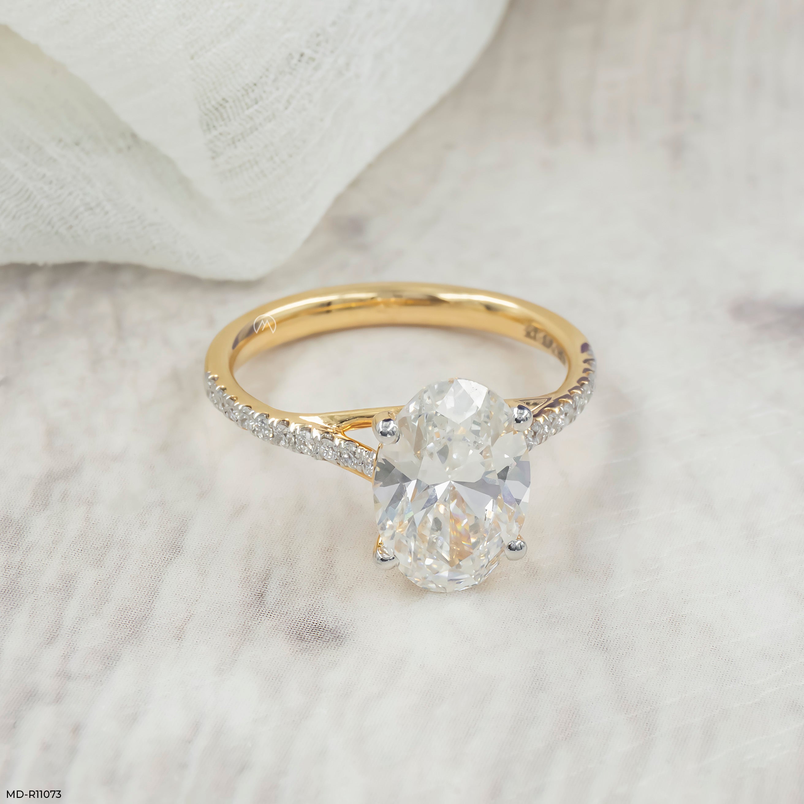 Luminous Oval Path Ring 14K Rose Gold