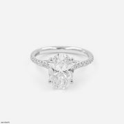 Luminous Oval Path Ring 14K White Gold