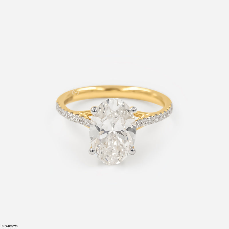 Luminous Oval Path Ring 14K Rose Gold