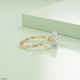 1.90 Carat Stellaris Oval Lab Diamond Solitaire Ring 18K Yellow Gold
