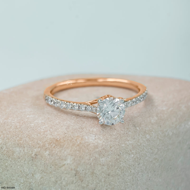 Eternal Sparkle Circle Ring 14K White Gold
