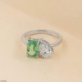 Serene Toi et Moi Solitaire Diamond Rings 9K Rose Gold