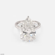 Enchanted Pear Branch Ring Platinum 950
