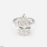 Enchanted Pear Branch Ring Platinum 950