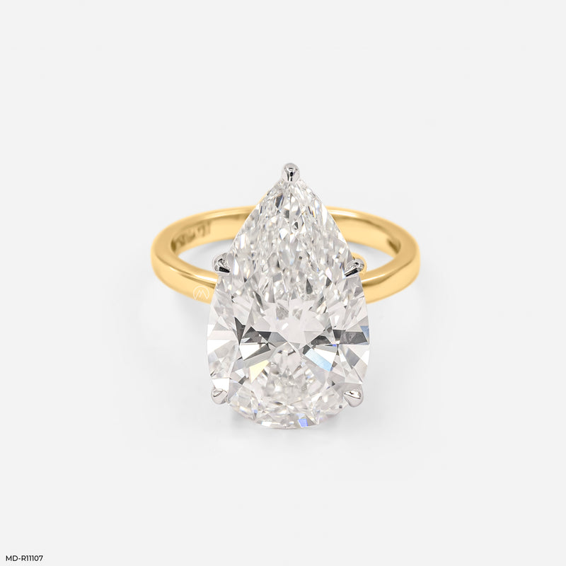Enchanted Pear Branch Ring Platinum 950