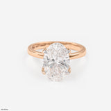 The Majestic Oval Solitaire Ring 14K Yellow Gold
