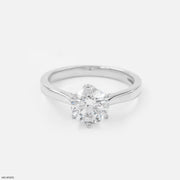 Golden Crown Solitaire Ring Platinum 950