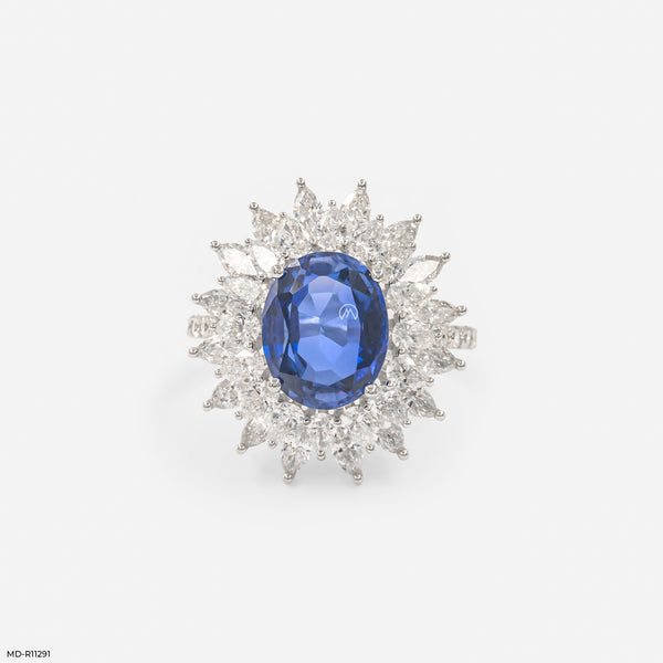 The Queen's Sapphire Ring 14K White Gold