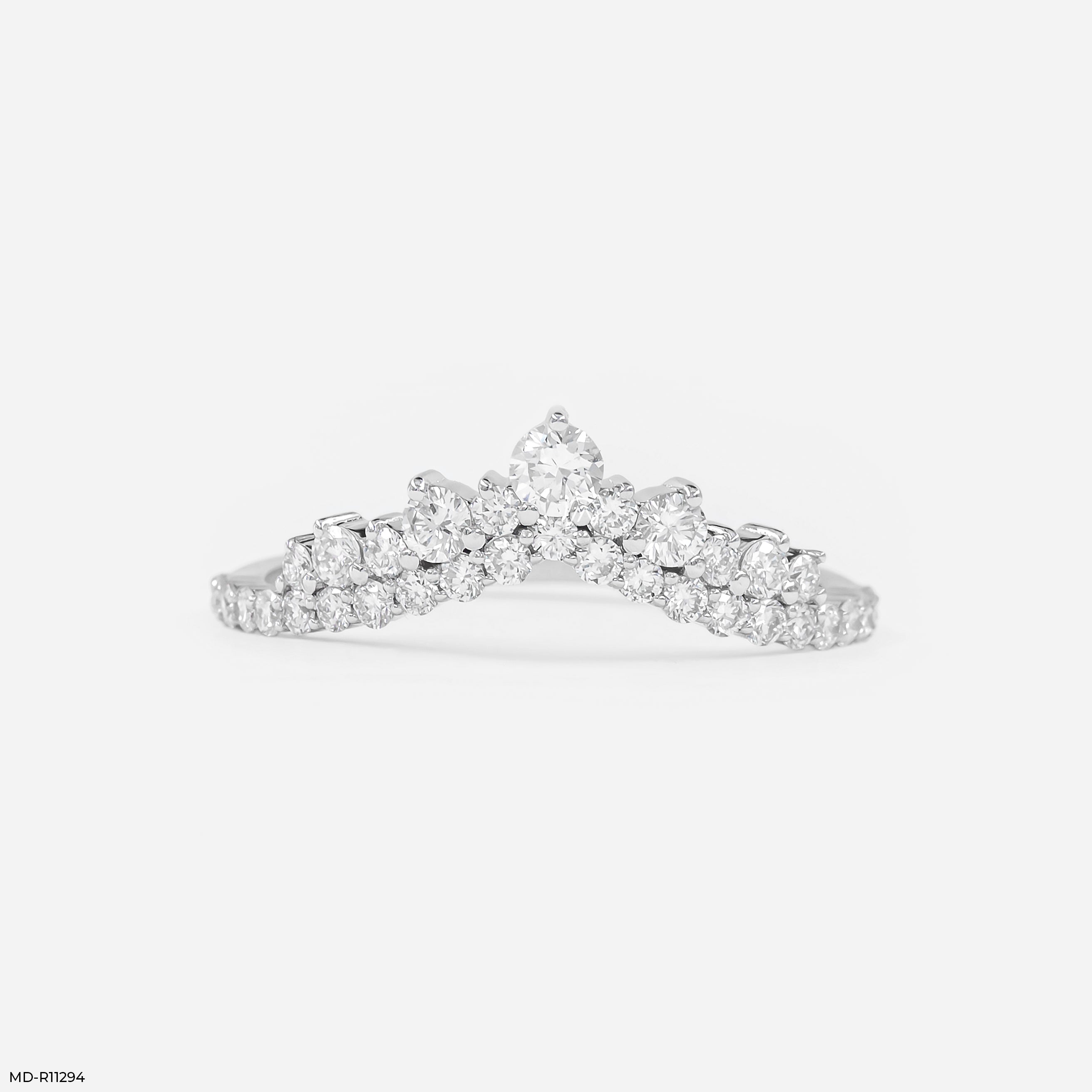 The Stackable Tiara Vanki Diamond Ring 9K White Gold