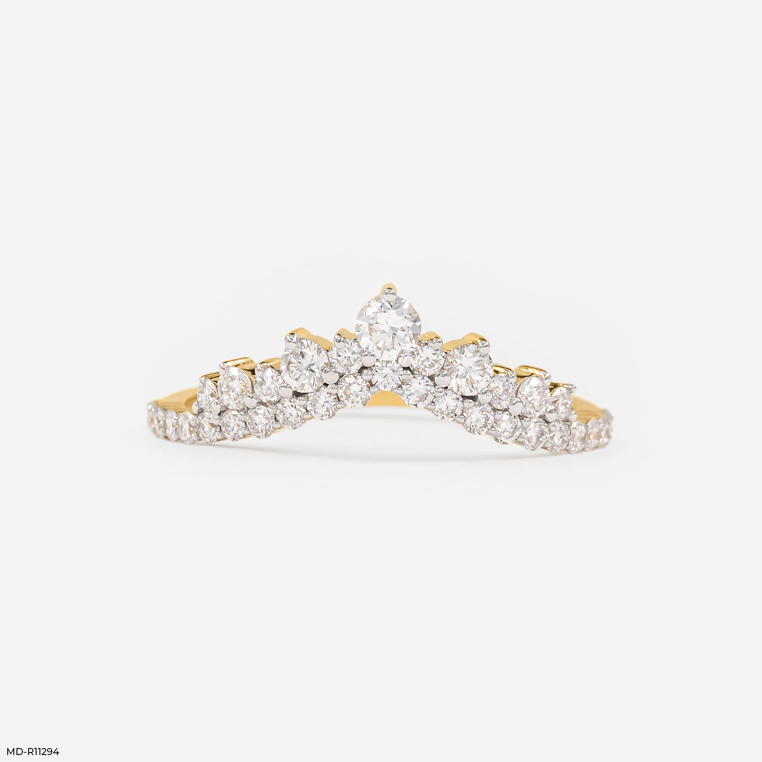 The Stackable Tiara Vanki Diamond Ring 9K Yellow Gold