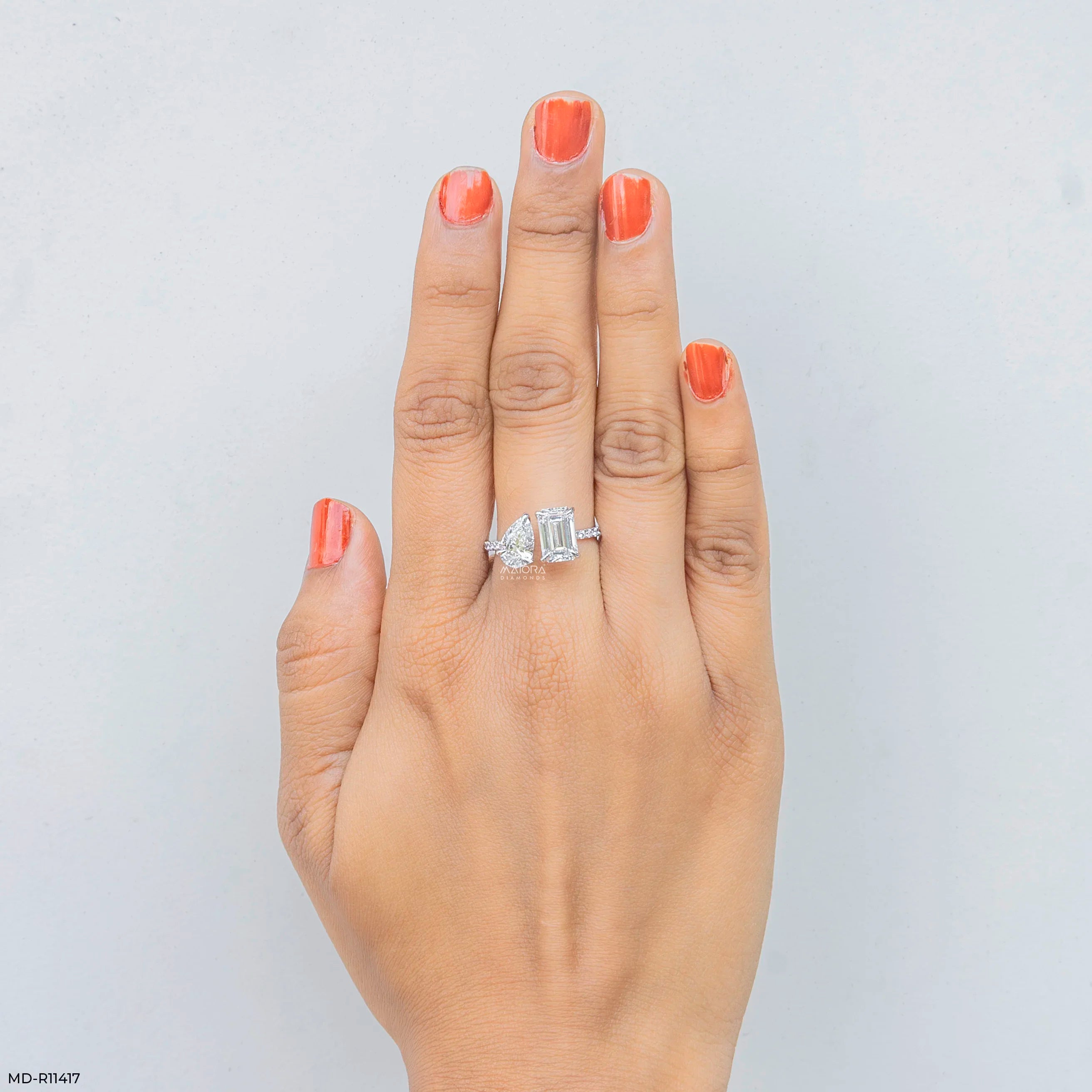Interlude Toi Et Moi Diamond Rings 9K White Gold