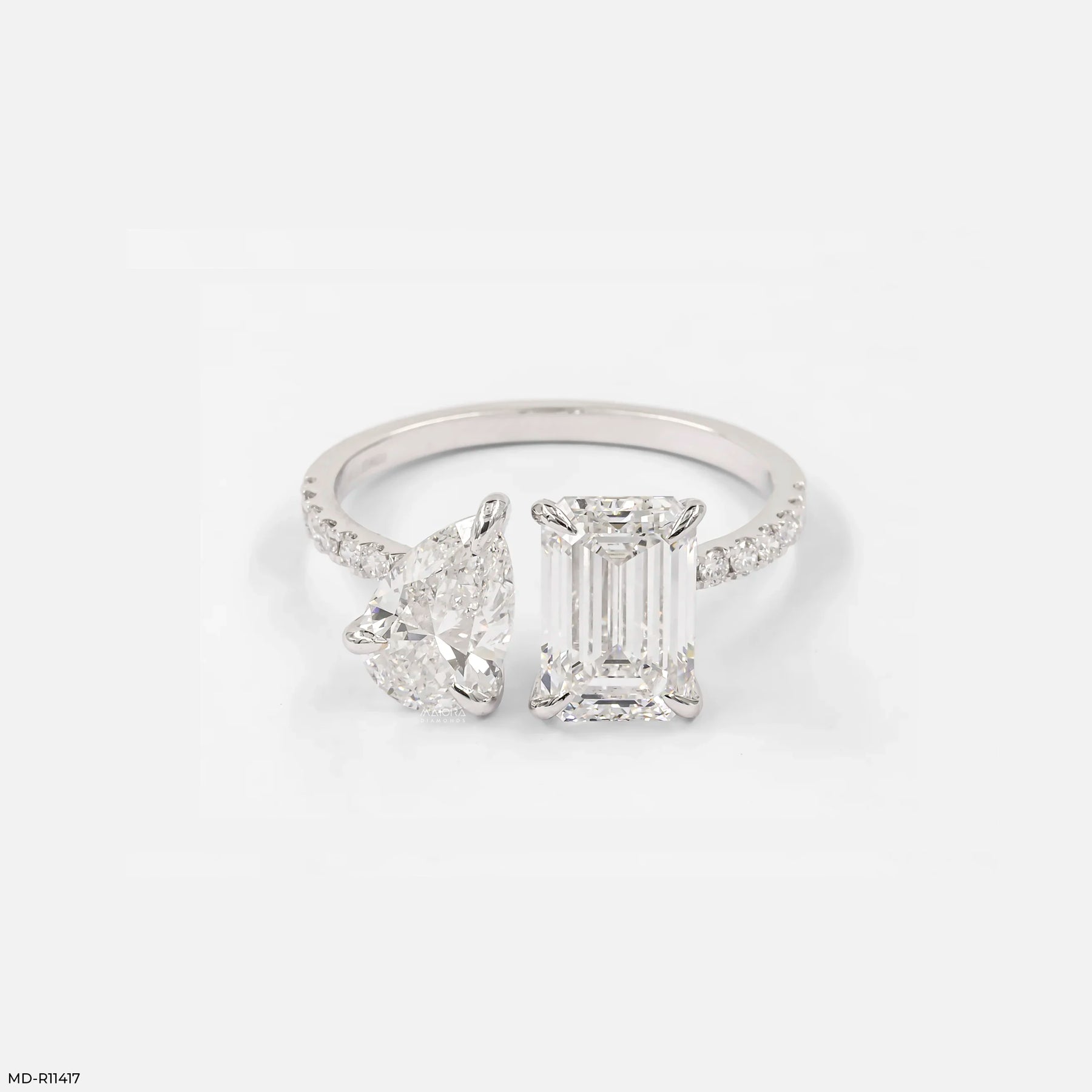 Interlude Toi Et Moi Diamond Rings 9K Yellow Gold