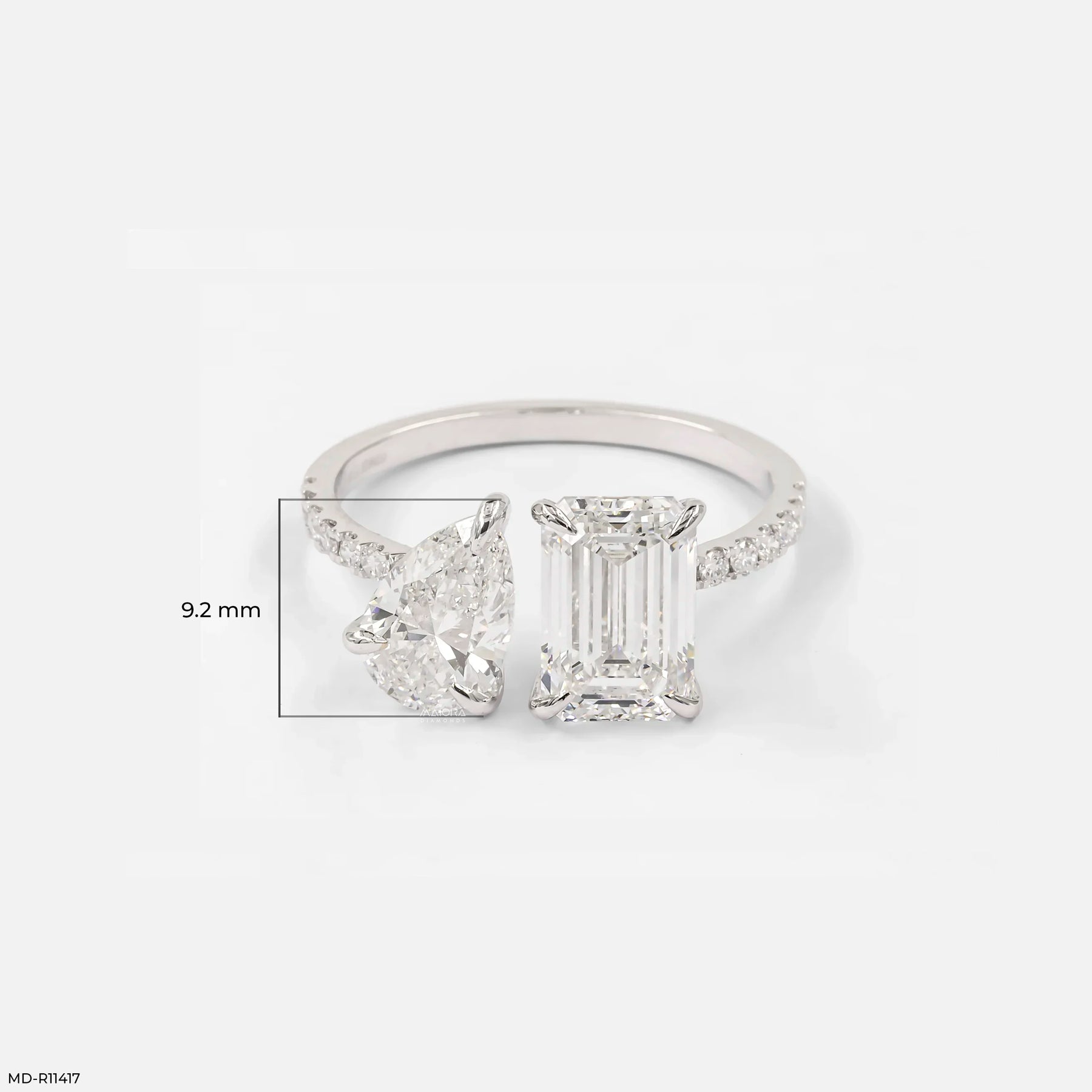 Interlude Toi Et Moi Diamond Rings 9K Yellow Gold