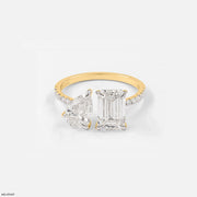 Interlude Toi Et Moi Diamond Rings 9K Yellow Gold