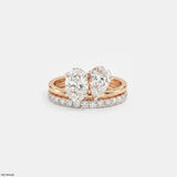 Twin Bond Toi Et Moi Diamond Ring  9K White Gold