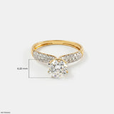 1.40 Carat Solstice Round Lab Diamond Solitaire Ring in 14K Yellow Gold