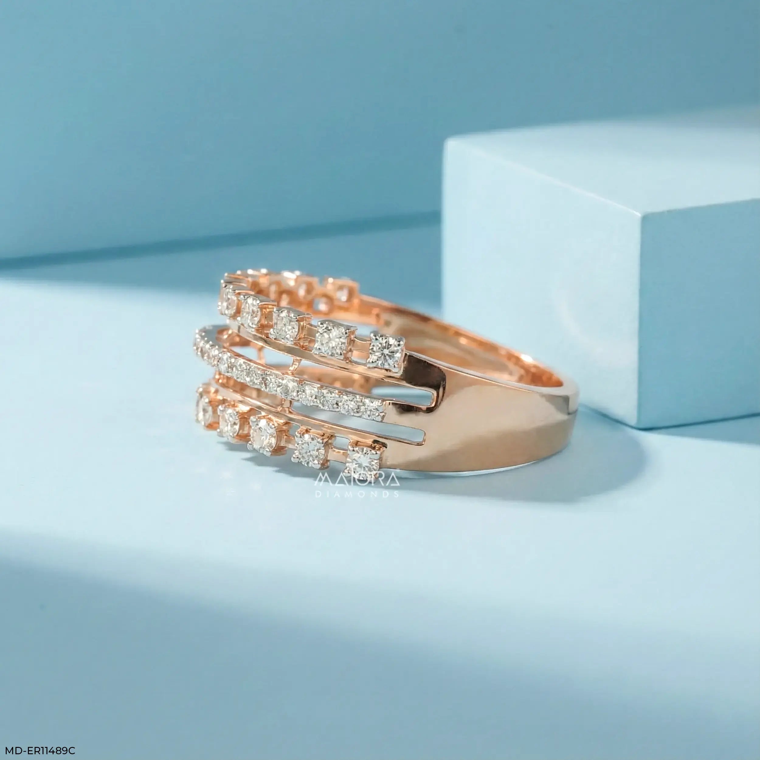 0.70 Carat Grand Architectural Ring