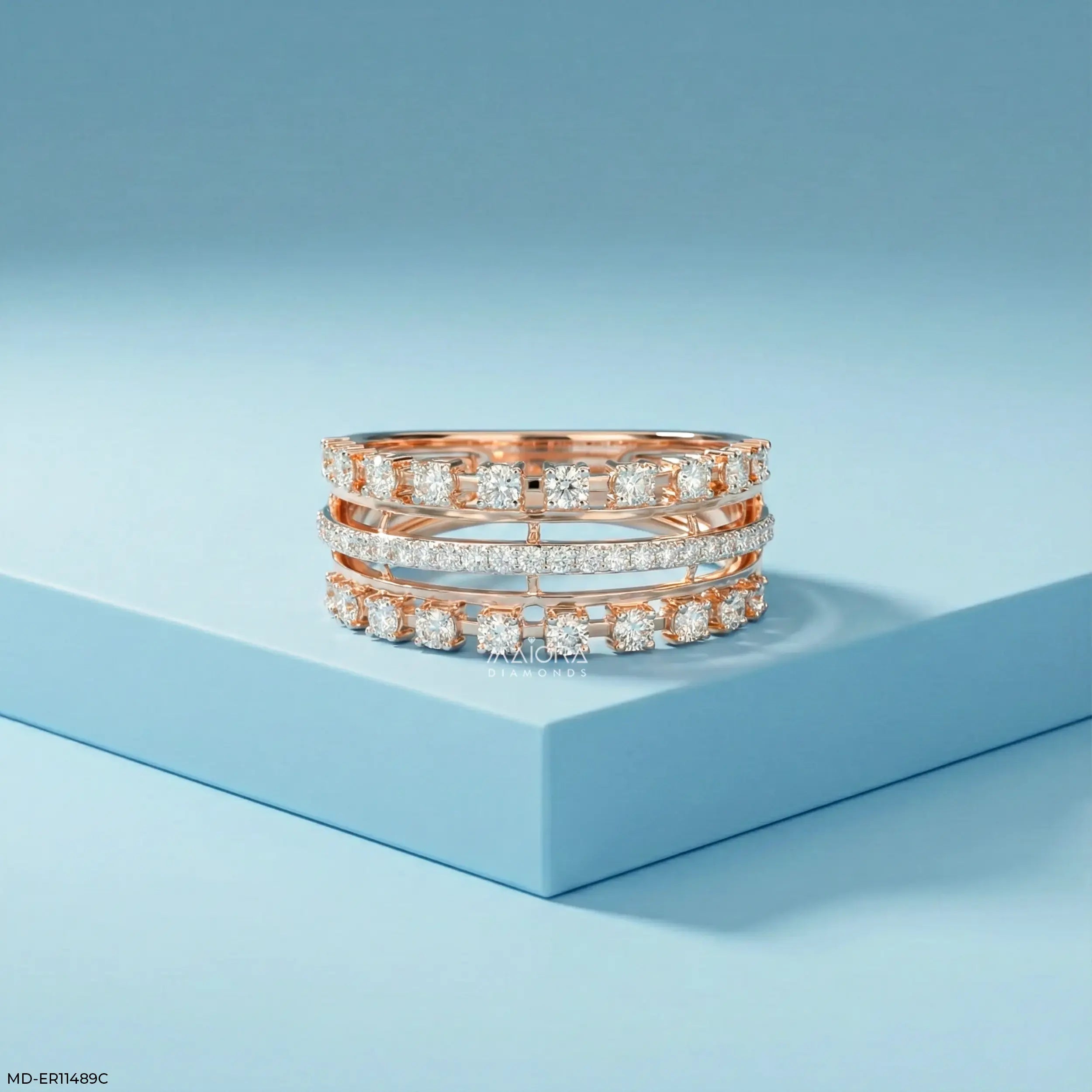 0.70 Carat Grand Architectural Ring