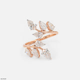 Pear Blossom Vine Ring 14K White Gold