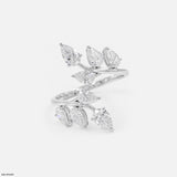 Pear Blossom Vine Ring 14K White Gold