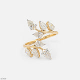 Pear Blossom Vine Ring 14K White Gold