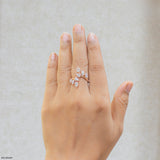 Pear Blossom Vine Ring 14K White Gold