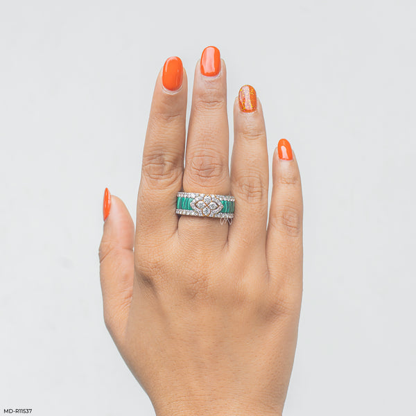 The Royal Malachite Ring 14K Yellow Gold