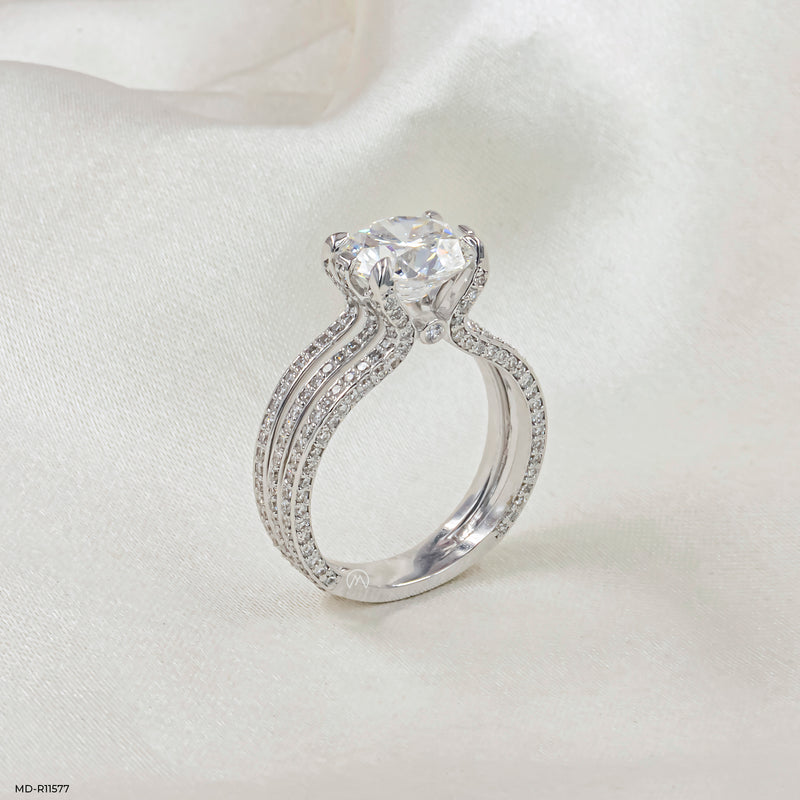 Crown Radiance Ring 14K White Gold