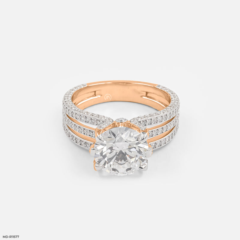 Crown Radiance Ring 14K White Gold