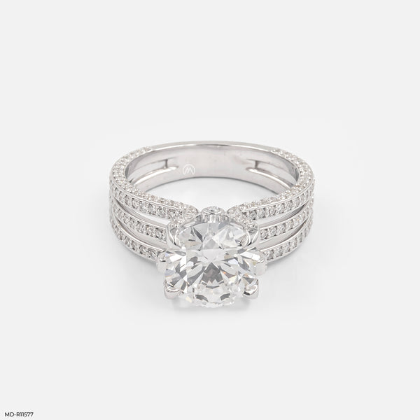 Crown Radiance Ring 14K White Gold