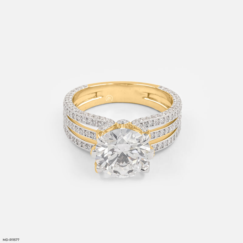Crown Radiance Ring 14K White Gold