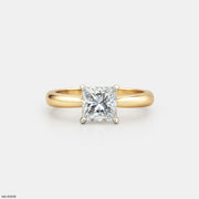 Princess Cut Solitaire Engagement Ring  Platinum 950