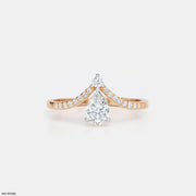 Tundra Solitaire Crown Vanki Diamond Ring 14K Rose Gold