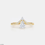 Tundra Solitaire Crown Vanki Diamond Ring 14K Yellow Gold