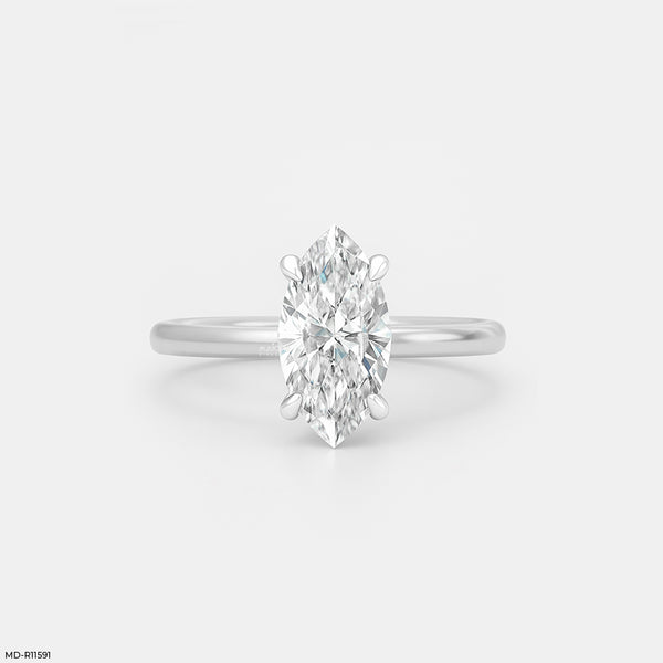 Solitaire Marquise Ring Platinum 950