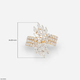 Celestial Sweep Cocktail Diamond Ring 9K Rose Gold