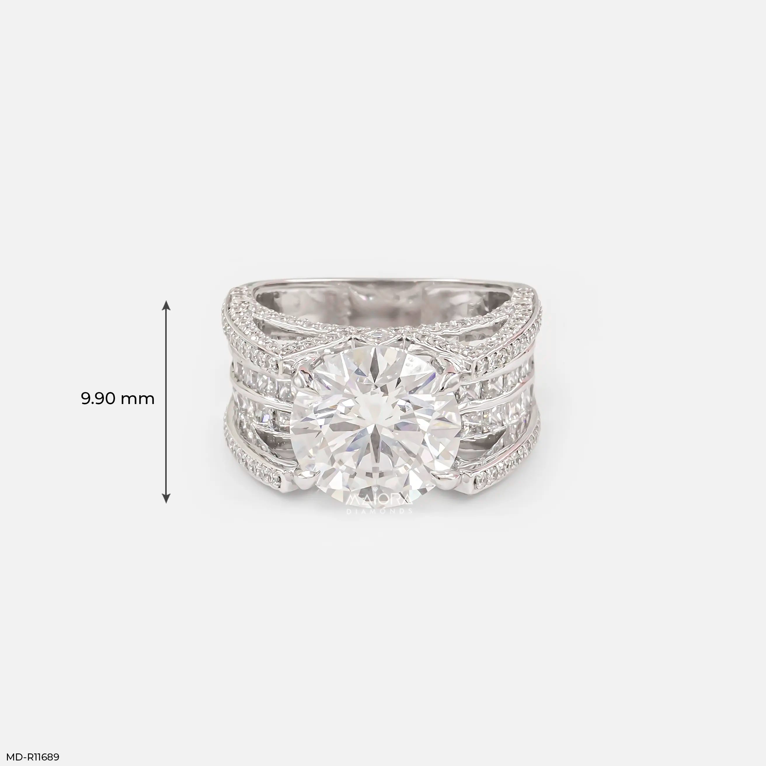 Velora Solitire Diamond Band Rings 9K Rose Gold