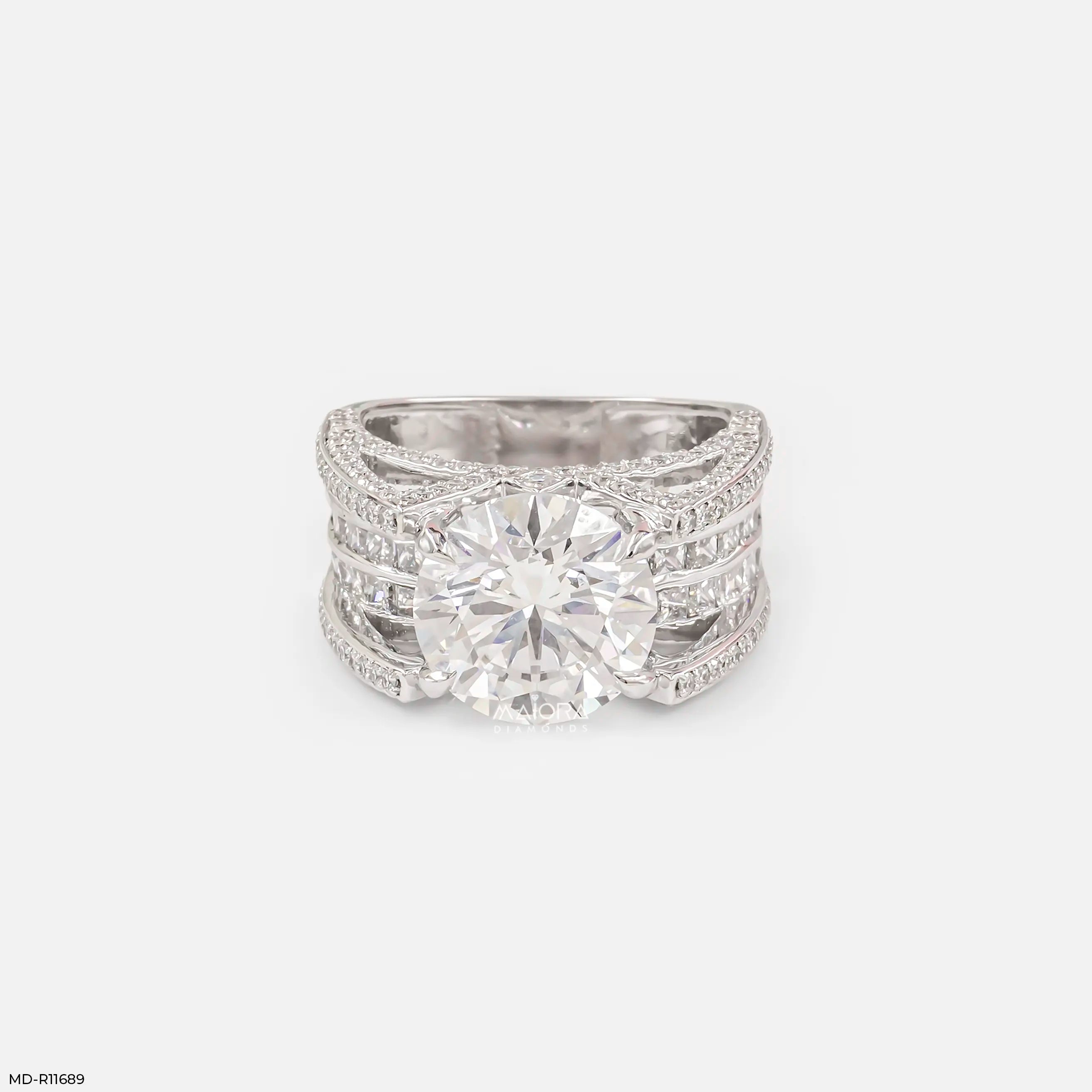 Velora Solitire Diamond Band Rings 9K Rose Gold